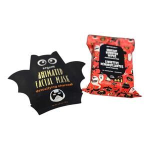 Halloween Set of Charcoal Face Mask & Makeup Remover wipes NWT